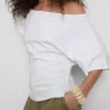 Bluză cu umeri decupați și volane Paula Echevarría Bluză cu umeri decupați și volane Paula Echevarría