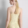 Bluză de pijama cu bretele, cu model floral și nervuri Bluză de pijama cu bretele, cu model floral și nervuri
