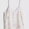 Bluză de pijama cu bretele și imprimeu floral Bluză de pijama cu bretele și imprimeu floral