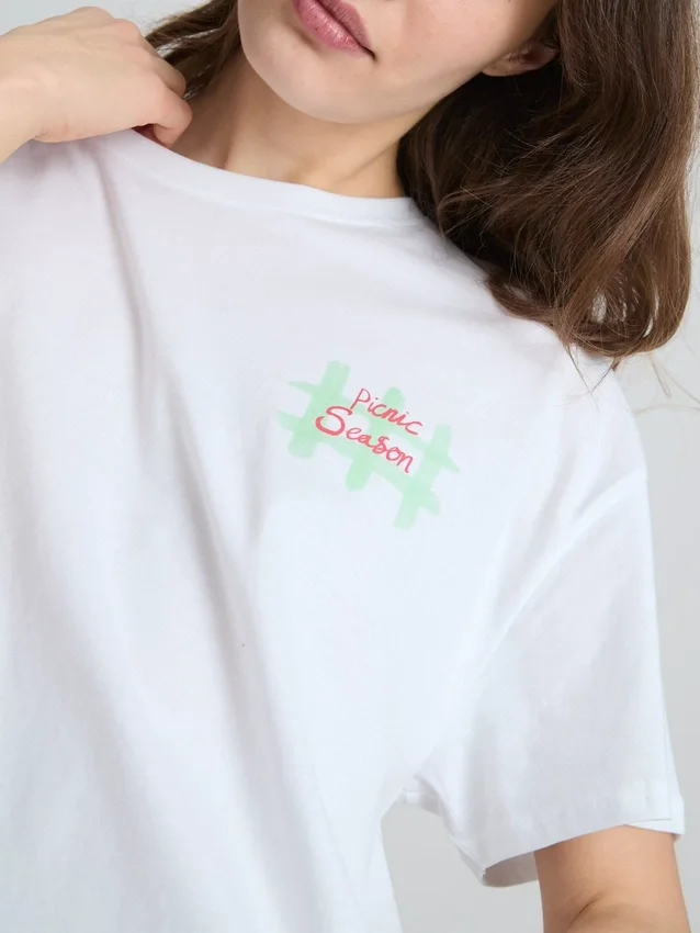 Bluză de pijama cu imprimeu grafic Bluză de pijama cu imprimeu grafic