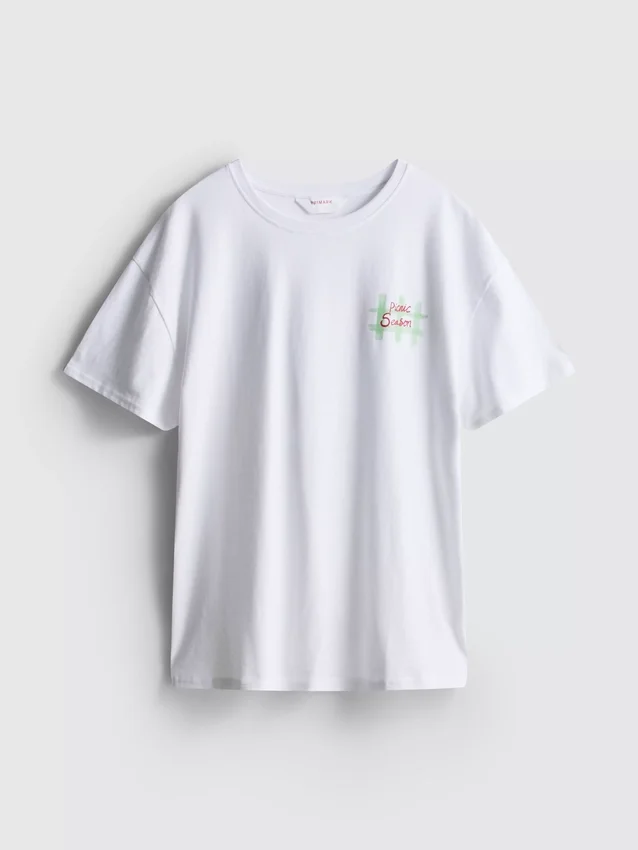Bluză de pijama cu imprimeu grafic Bluză de pijama cu imprimeu grafic