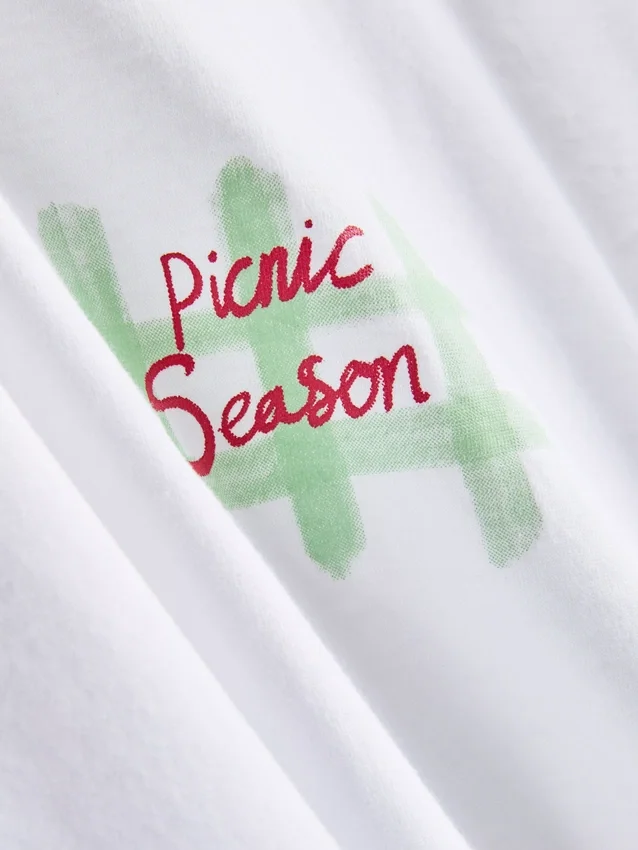 Bluză de pijama cu imprimeu grafic Bluză de pijama cu imprimeu grafic