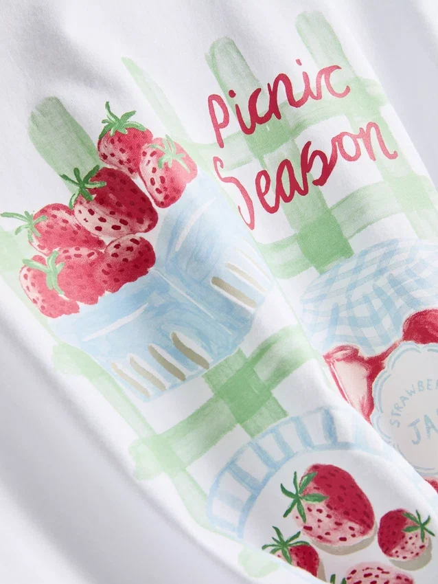 Bluză de pijama cu imprimeu grafic Bluză de pijama cu imprimeu grafic