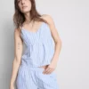 Bluză de pijama din bumbac cu dungi Bluză de pijama din bumbac cu dungi