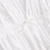 Bluză din bumbac cu broderie și nod în față Bluză din bumbac cu broderie și nod în față