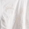 Bluză din bumbac cu mâneci scurte și broderie Bluză din bumbac cu mâneci scurte și broderie
