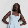 Bluză din crep cu decolteu în formă de inimă și peplum Bluză din crep cu decolteu în formă de inimă și peplum