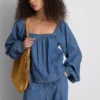 Bluză din denim cu mâneci bufante Paula Echevarría Bluză din denim cu mâneci bufante Paula Echevarría