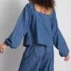 Bluză din denim cu mâneci bufante Paula Echevarría Bluză din denim cu mâneci bufante Paula Echevarría