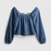 Bluză din denim cu mâneci bufante Paula Echevarría Bluză din denim cu mâneci bufante Paula Echevarría