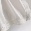 Bluză scurtă din poplin de bumbac cu mâneci bufante Bluză scurtă din poplin de bumbac cu mâneci bufante