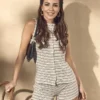 Bluză tricotată cu dungi și nasturi de la Paula Echevarría Bluză tricotată cu dungi și nasturi de la Paula Echevarría