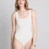 Body fără cusături cu guler pătrat Body fără cusături cu guler pătrat
