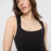 Body fără cusături cu guler pătrat Body fără cusături cu guler pătrat