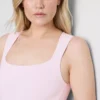 Body fără cusături cu guler pătrat Body fără cusături cu guler pătrat