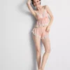 Bralette de mireasă din satin și dantelă, tip babydoll Bralette de mireasă din satin și dantelă, tip babydoll