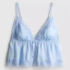 Bralette de mireasă din satin și dantelă, tip babydoll Bralette de mireasă din satin și dantelă, tip babydoll