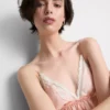 Bralette de mireasă din satin și dantelă, tip babydoll Bralette de mireasă din satin și dantelă, tip babydoll
