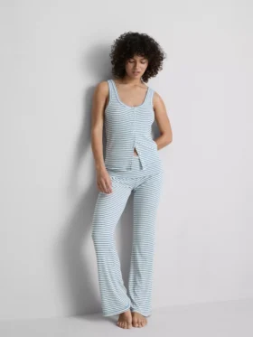 Cami de pijamale cu dungi și nervuri „Love to Lounge”