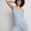 Cami de pijamale cu dungi și nervuri „Love to Lounge” Cami de pijamale cu dungi și nervuri „Love to Lounge”