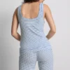 Cami de pijamale cu dungi și nervuri „Love to Lounge” Cami de pijamale cu dungi și nervuri „Love to Lounge”