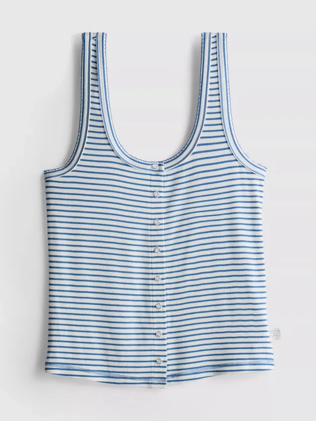 Cami de pijamale cu dungi și nervuri „Love to Lounge” Cami de pijamale cu dungi și nervuri „Love to Lounge”