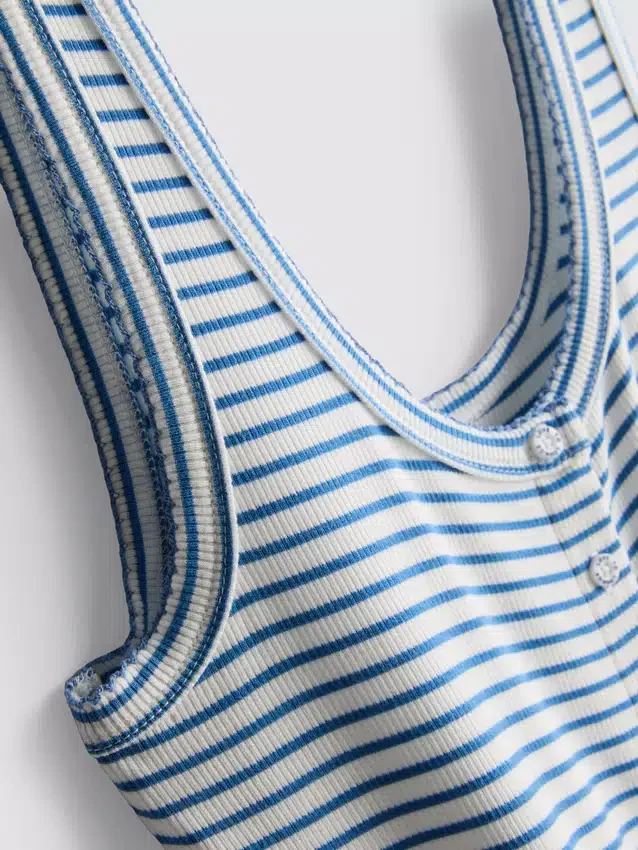 Cami de pijamale cu dungi și nervuri „Love to Lounge” Cami de pijamale cu dungi și nervuri „Love to Lounge”