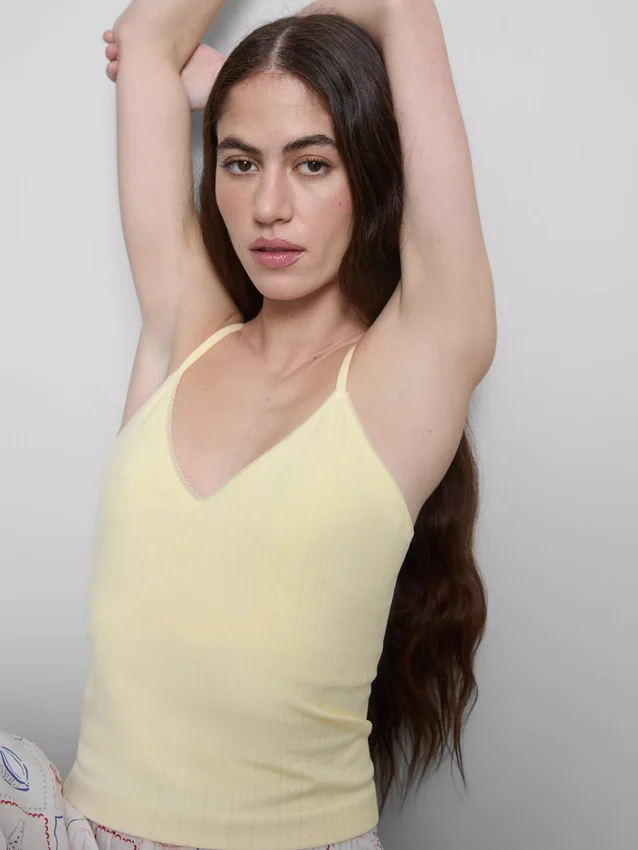 Cami de pijamale cu model Pointelle Cami de pijamale cu model Pointelle