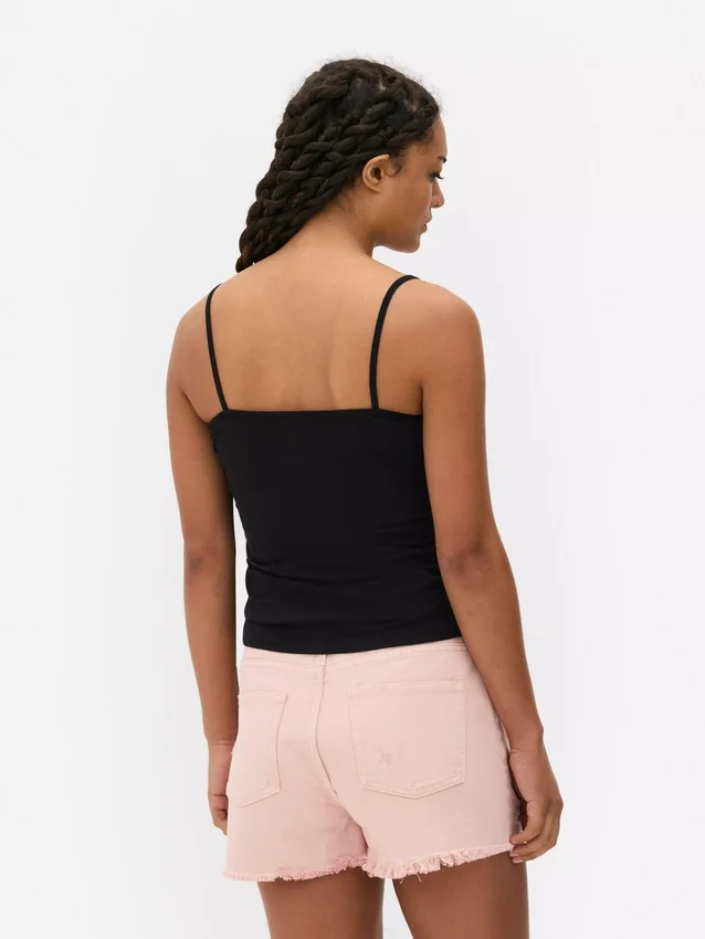 Cami esențială din jersey elastic Cami esențială din jersey elastic