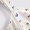 Camisol de pijamale cu model fluture și nervuri