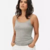 Camisolă elastică cu decolteu rotund Camisolă elastică cu decolteu rotund