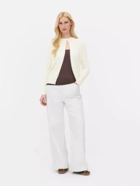 Cardigan cu guler rotund