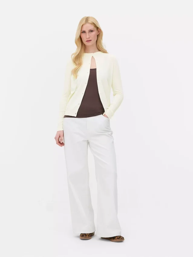 Cardigan cu guler rotund Cardigan cu guler rotund