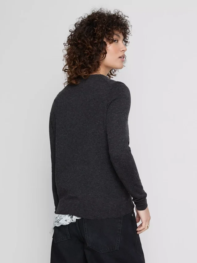 Cardigan cu mâneci lungi și guler rotund Cardigan cu mâneci lungi și guler rotund
