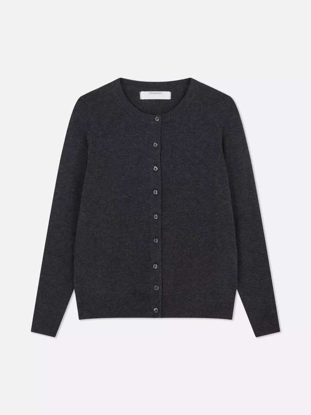 Cardigan cu mâneci lungi și guler rotund Cardigan cu mâneci lungi și guler rotund