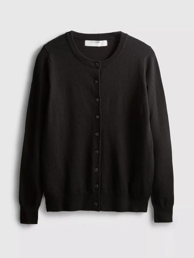 Cardigan cu mâneci lungi și guler rotund Cardigan cu mâneci lungi și guler rotund