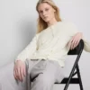Cardigan esențial cu guler rotund Cardigan esențial cu guler rotund