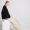 Cardigan esențial cu guler rotund Cardigan esențial cu guler rotund