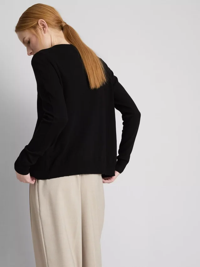Cardigan esențial cu guler rotund Cardigan esențial cu guler rotund