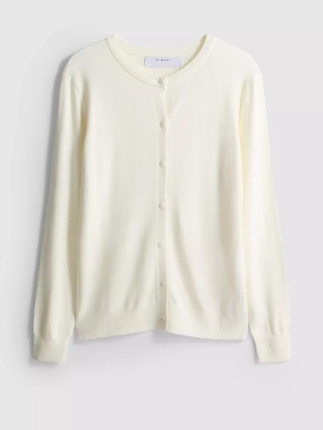 Cardigan esențial cu guler rotund Cardigan esențial cu guler rotund