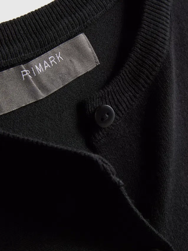 Cardigan esențial cu guler rotund Cardigan esențial cu guler rotund