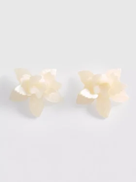 Cercei 3D cu motive florale Paula Echevarría