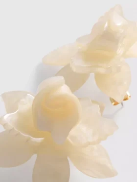 Cercei 3D cu motive florale Paula Echevarría