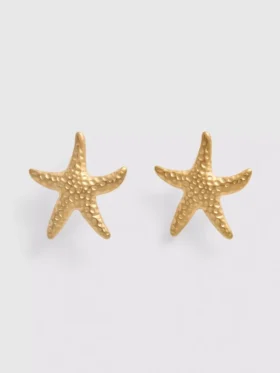 Cercei cu capse în formă de stea de mare, rezistenți la apă