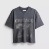 Cămășă cu guler în V și imprimeu Chicago Cămășă cu guler în V și imprimeu Chicago