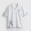 Cămășă cu guler reversibil și broderie în formă de pește Cămășă cu guler reversibil și broderie în formă de pește