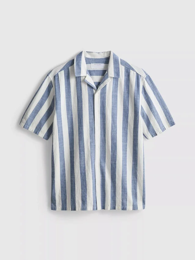 Cămășă cu guler reversibil în dungi Cămășă cu guler reversibil în dungi