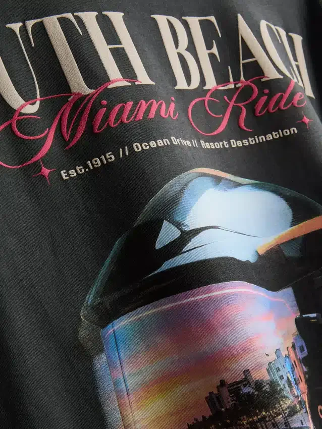 Cămășă cu imprimeu grafic Miami Cămășă cu imprimeu grafic Miami