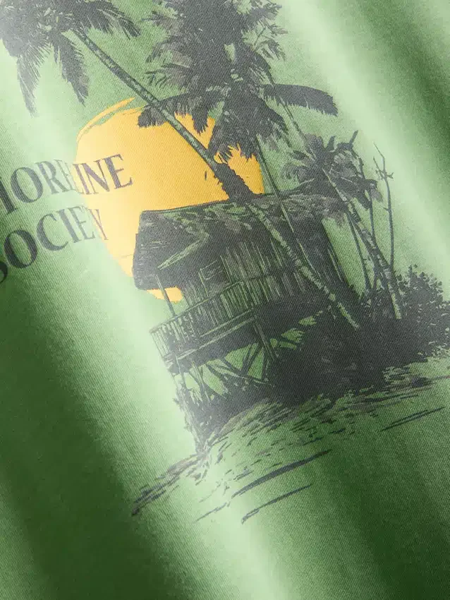 Cămășă cu imprimeu grafic „Shoreline Society” Cămășă cu imprimeu grafic „Shoreline Society”