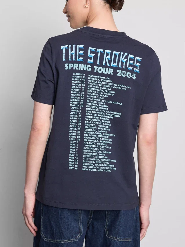 Cămășă cu imprimeu grafic „The Strokes“ Cămășă cu imprimeu grafic „The Strokes“